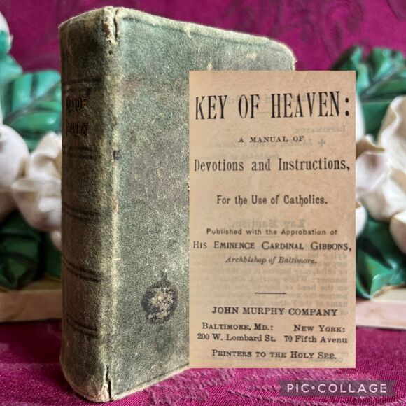 1901 Antique Book: Key of Heaven: Manual of Devotions & Instructions, Catholics - Picture 1 of 12